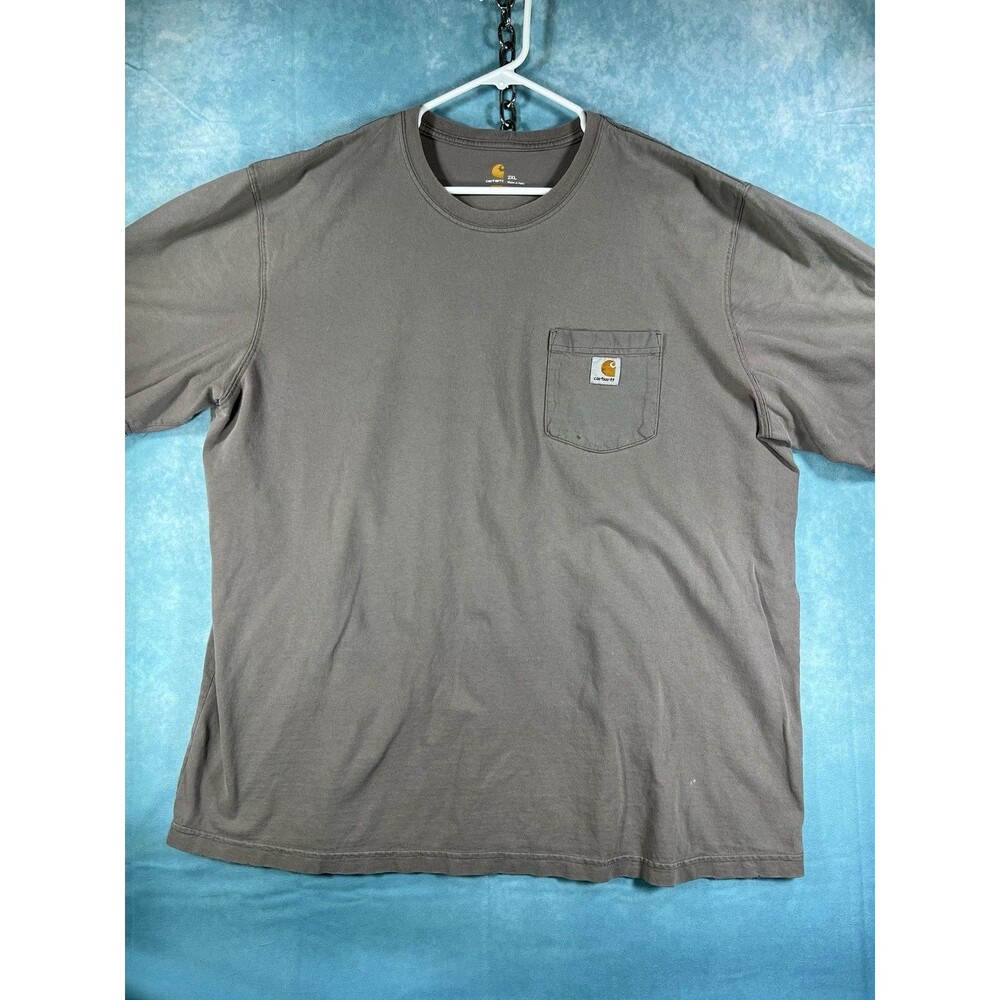 Y2K VTG Carhartt Pocket Work Shirt Men's 2XL Gray Logo Casual